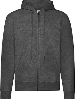 Fruit of the Loom Classic Hooded Sweat Jacket Mikina s kapucí 16.2062 dark heather grey