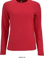 SOL'S Imperial LSL Women Dámské tričko s dlouhým rukávem 25.2075 red