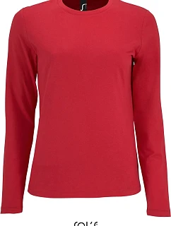 SOL'S Imperial LSL Women Dámské tričko s dlouhým rukávem 25.2075 red