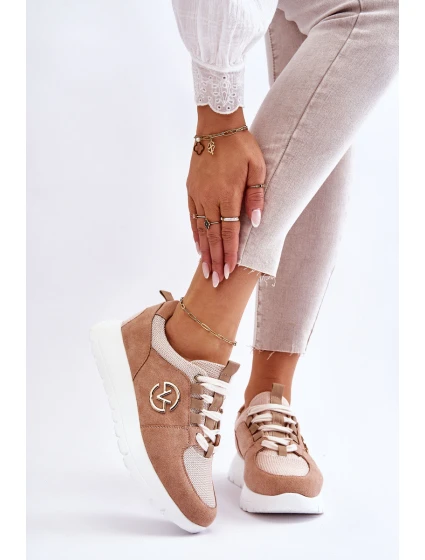 Dámská sportovní obuv na platformě Béžove model 21612382 - VINCEZA
