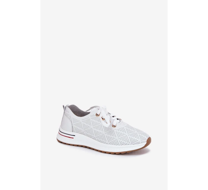 Kožené Lehká Polobotky Dámské model 21691705 Bílé - Artiker