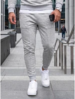 Pánská nezateplená mikina s kapucí, světle šedá, FashionStreet AX0675 Pánská nezateplená mikina s kapucí, světle šedá, FashionStreet AX0675