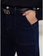 Dámské kalhoty FITZONE denim cargo tmavě modré FashionStreet UY2243 Dámské kalhoty FITZONE denim cargo tmavě modré FashionStreet UY2243
