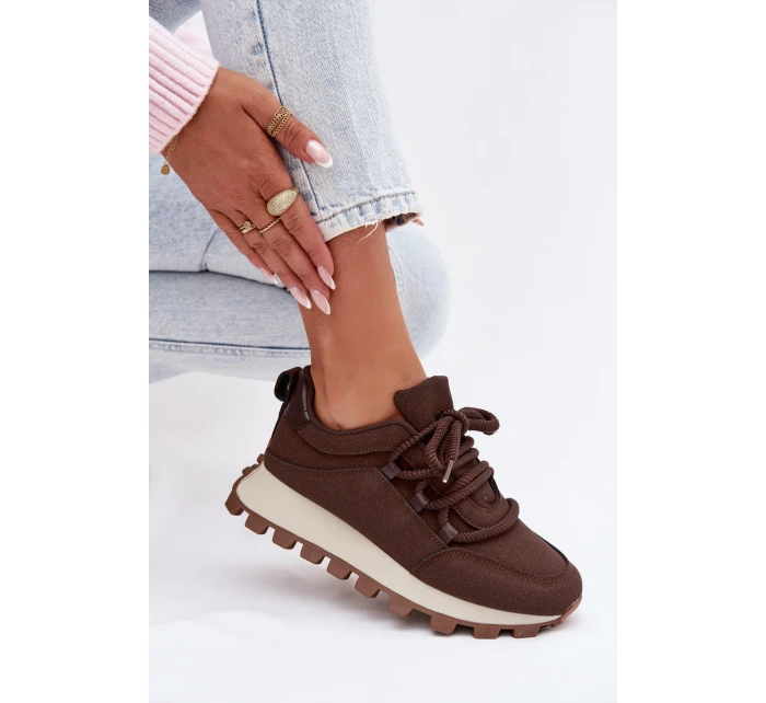 Sportovní tenisky na platformě Čokoládové Riadella