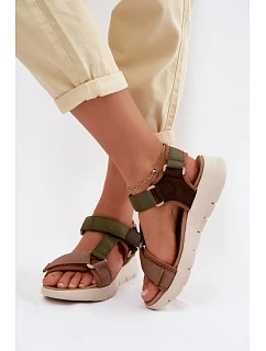 Sportovní dámské sandály model 22149818 Zelené - Artiker