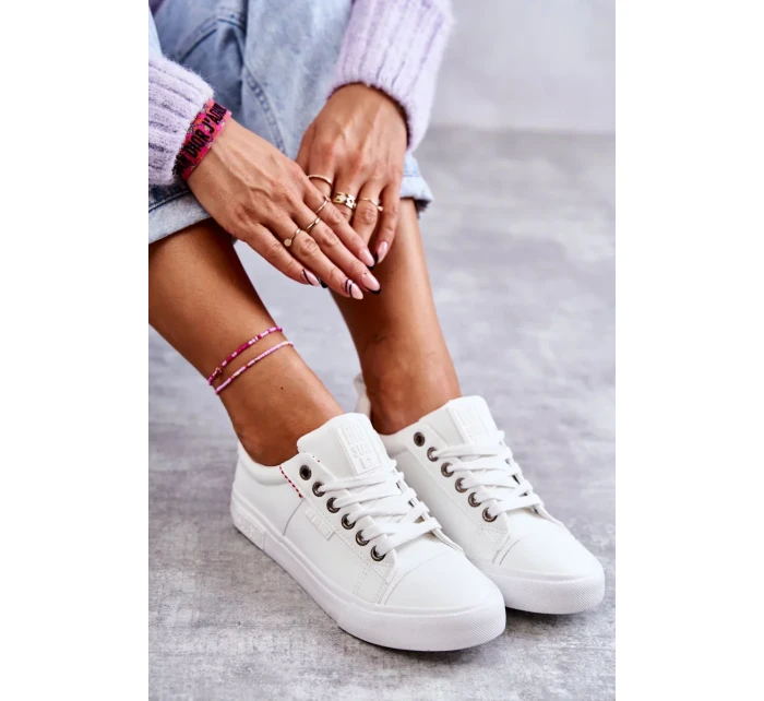 Dámské tenisky Kožené Big Star model 21251091 Bílé - Big Star Shoes Dámské tenisky Kožené Big Star model 21251091 Bílé - Big Star Shoes