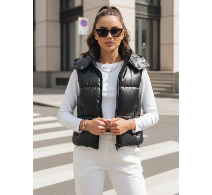 Dámská prošívaná vesta OSHE černá FashionStreet TY3706
