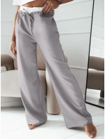 Dámské kalhoty s širokými nohavicemi šedé Dstreet model 21977035 - FashionStreet