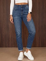 Džíny dámské mom fit s vysokým pasem modré FashionStreet UY3268
