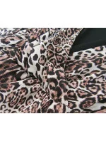 Béžové dámské šaty s přeloženým obálkovým výstřihem (454/2ART) Béžové dámské šaty s přeloženým obálkovým výstřihem (454/2ART)