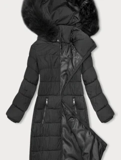 Dámská zimní bunda v grafitové barvě s kapucí J Style (16M9126-105)
