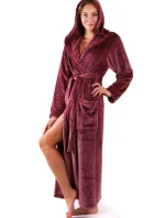 Dámský župan Siena s kapucí 3156 mauve wine - Vestis