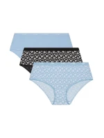 Dámské bavlněné kalhotky 3 ks DIM LES POCKETS COTTON BOXER 3x - DIM - černá