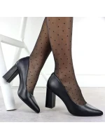 Černé lodičky na jehlovém podpatku černé Sergio Leone PB216