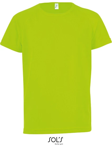 SOL'S Sporty Kids Dětské raglánové sportovní tričko 25.1166 neon green SOL'S Sporty Kids Dětské raglánové sportovní tričko 25.1166 neon green