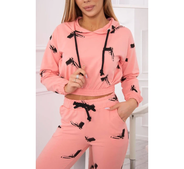 Sada s potiskem pistole meruňková Sada s potiskem pistole meruňková