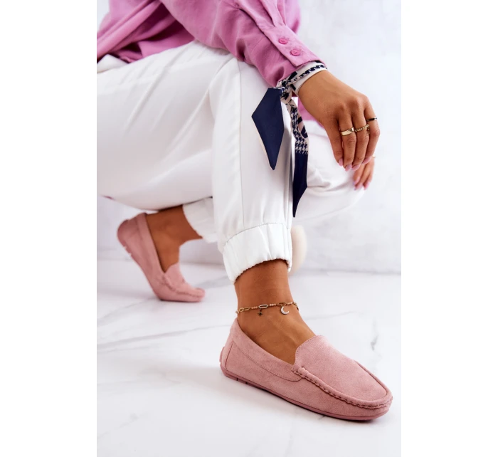 Dámské Semišové Mokasíny růžove Morreno Dámské Semišové Mokasíny růžove Morreno