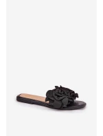 Ploché Dámské Pantofle S Mašlí Černé model 21688613 - Boto Ploché Dámské Pantofle S Mašlí Černé model 21688613 - Boto