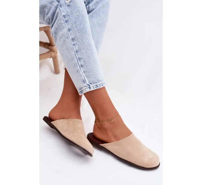 Dámské ploché béžové ekologické semišové model 21960862 - Boto