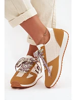 Dámské Tenisky s Ozdobným Šněrováním Žluté model 22039808 - Boto