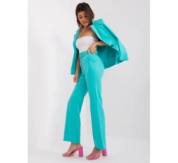 Spodnie DHJ SP model 19485371 turkusowy - FPrice Spodnie DHJ SP model 19485371 turkusowy - FPrice