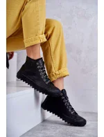 Dámské Tenisky Big Star Vysoké Zateplené Černé EE274110 Dámské Tenisky Big Star Vysoké Zateplené Černé EE274110