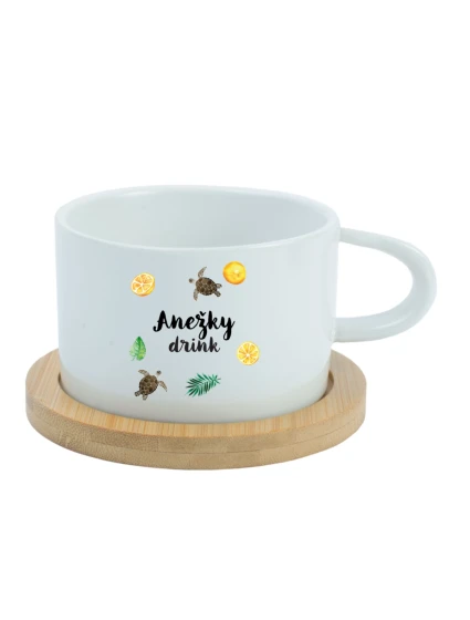 Personalizovaný keramický hrníček Makronka s letním mixem 