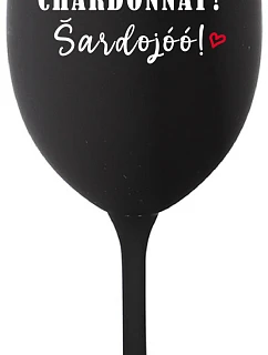 čierny pohár na víno 350 ml model 22163831 - Giftela