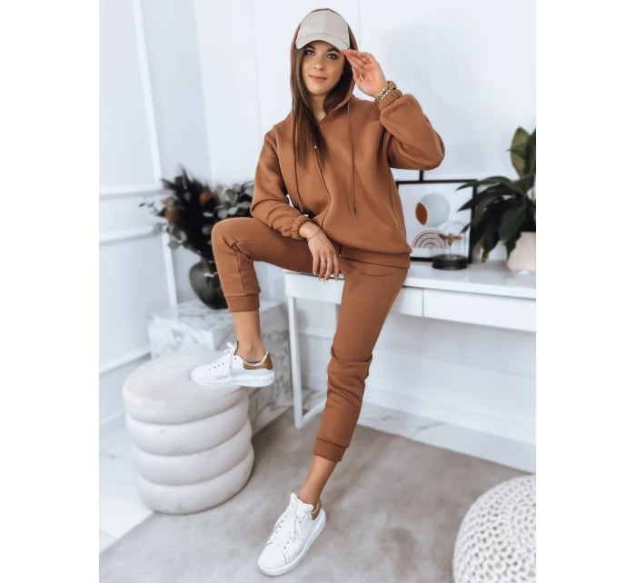 Dámský teplákový komplet AMILIA PREMIUM mocha FashionStreet AY0736