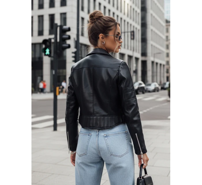 Dámská kožená bunda black Dstreet model 21979889 - FashionStreet