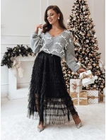 Dámský svetr s mašlemi grafitový Dstreet model 21982139 - FashionStreet