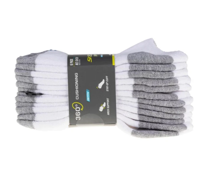 Skechers 6ks ponožek No Show S108264-WHT