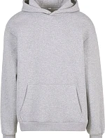 Build your Brand BY 284 Mikina s kapucí z těžké bavlny "Fluffy" 56.0284 heather grey