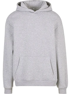 Build your Brand BY 284 Mikina s kapucí z těžké bavlny "Fluffy" 56.0284 heather grey