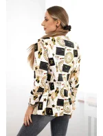 Bavlněná bunda s barevným potiskem model 20770494 - K-Fashion
