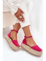 Dámské espadrilky na platformě s pletením fuchsie model 21704459 - Boto Dámské espadrilky na platformě s pletením fuchsie model 21704459 - Boto