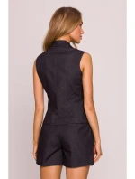 model 21136107 Džínová vesta grafitová - Moe