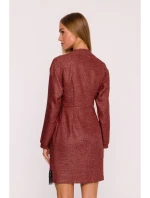 Zavinovací šaty z  bordó model 21295912 - Moe