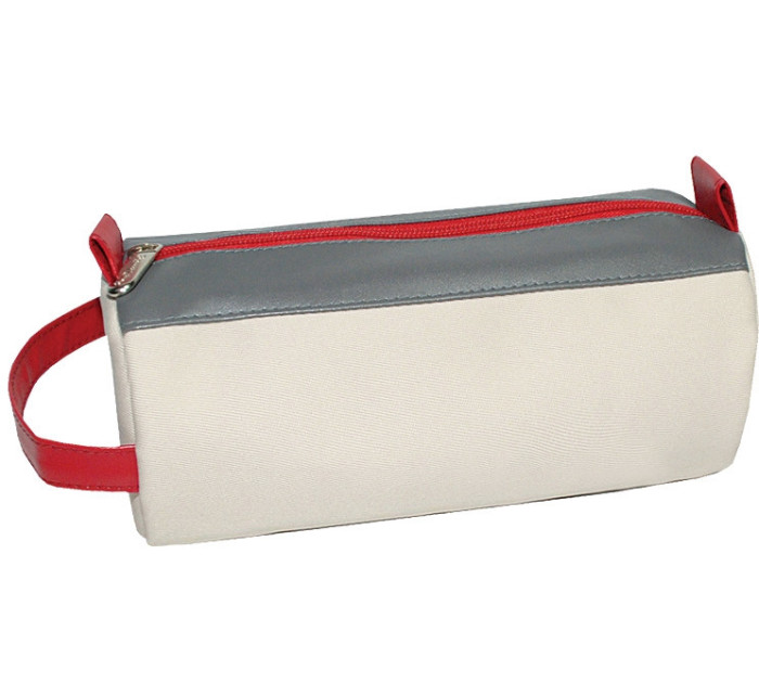 Kosmetická taška Semiline 1494 Ecru/Grey/Red