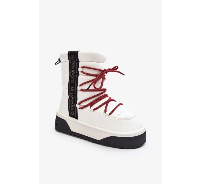 Dámské sněhule se silnou podrážkou, Vegan D.Franklin bílá Dámské sněhule se silnou podrážkou, Vegan D.Franklin bílá