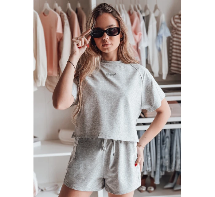 Dámská tepláková souprava LOVE SPORT šedá FashionStreet AY1137 Dámská tepláková souprava LOVE SPORT šedá FashionStreet AY1137