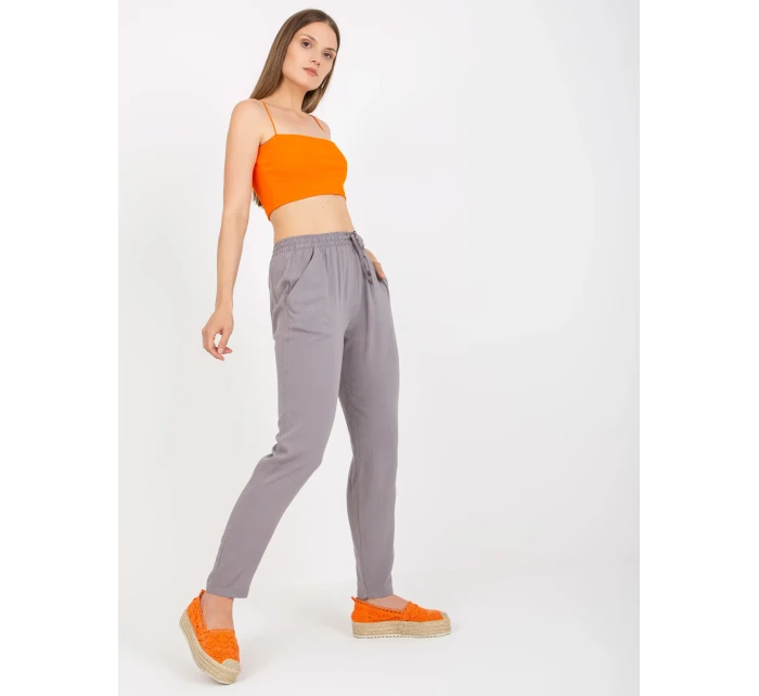 Kalhoty D73761M61869L šedé