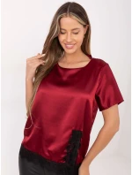 Bluzka MI BZ model 21786415 bordowy - FPrice Bluzka MI BZ model 21786415 bordowy - FPrice