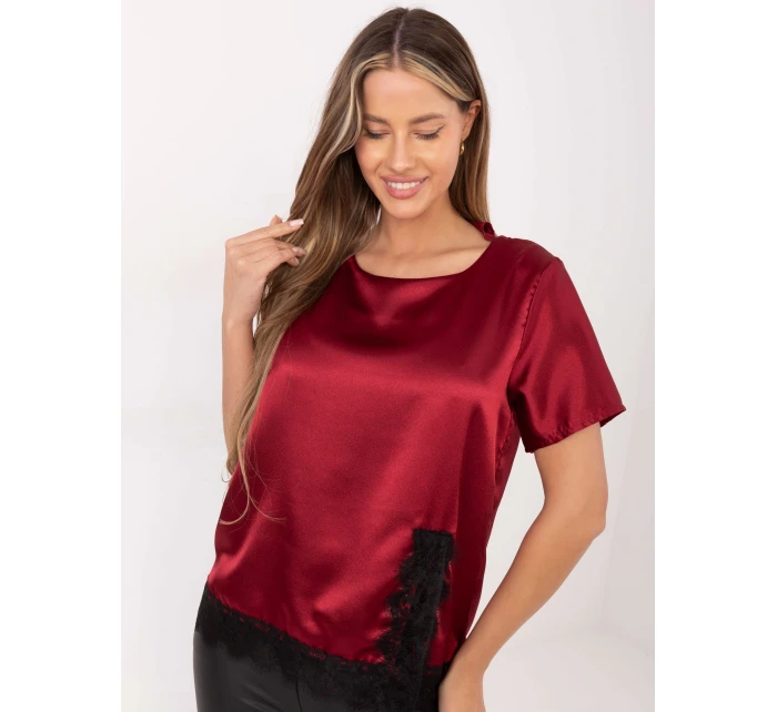 Bluzka MI BZ model 21786415 bordowy - FPrice Bluzka MI BZ model 21786415 bordowy - FPrice