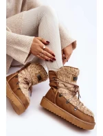 Vodotěsné boty na platformě D.Franklin Hnědá Vodotěsné boty na platformě D.Franklin Hnědá