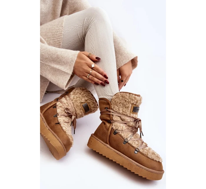 Vodotěsné boty na platformě D.Franklin Hnědá Vodotěsné boty na platformě D.Franklin Hnědá