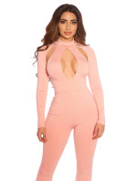 Sexy long sleeve jumpsuit with cut outs