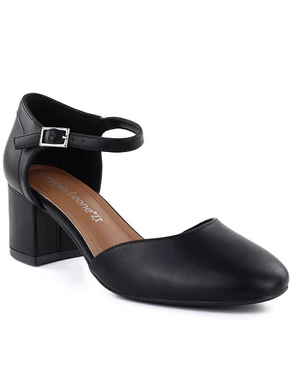 Dámské černé sandály na jehlovém podpatku Sergio Leone SK844 Dámské černé sandály na jehlovém podpatku Sergio Leone SK844