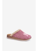 Dámské Pantofle S A Kožíškem  Růžové model 21677372 - Inblu