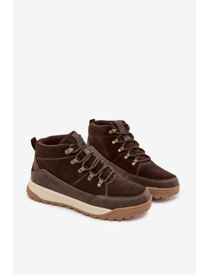 Pánské semišové trekové boty Big Star – hnědé